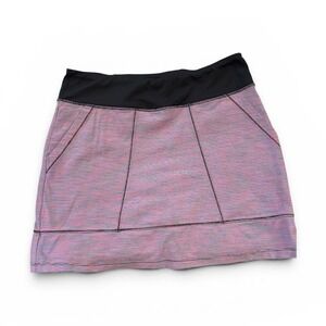 Title Nine Womens Striped Athletic Skort Pink Purple Space Dye Active Skirt M